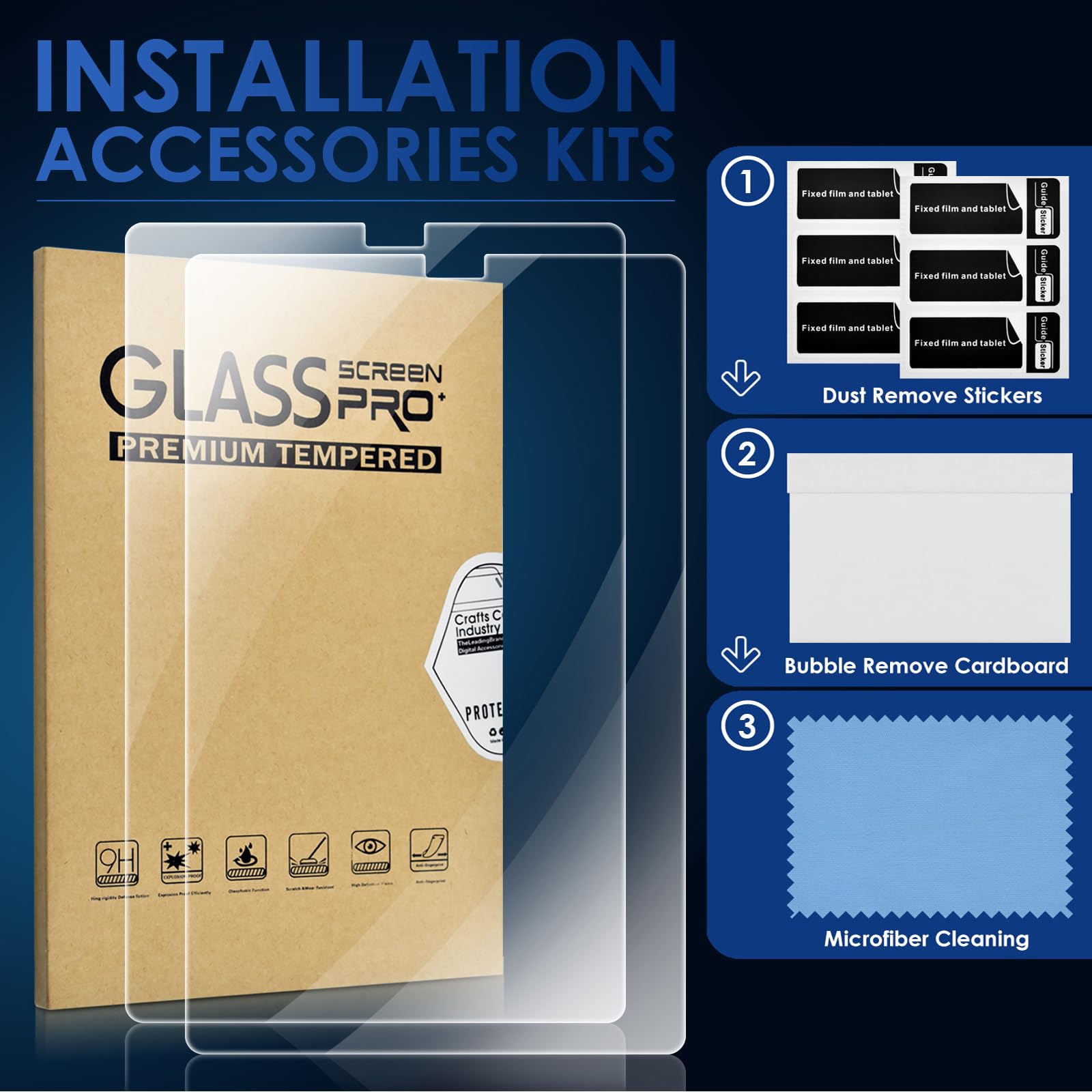 Paquete de 2 protectores de pantalla para TCL Tab 8 LE/TCL Tab 8V/TCL Tab 8 WiFi/TCL TAB 8 Plus/TCL Tab 8 SE Tablet 8.0, ultra transparente/sensible al tacto, sin burbujas, vidrio templado 3