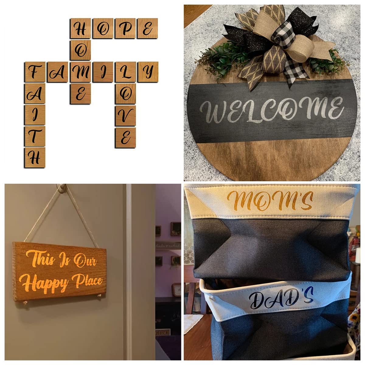70-Pack 2 Inch Alphabet & Number Stencils - Reusable Mylar Letter Templates For Painting On Wood, Walls, Signs (Uppercase, Lowercase, Numbers, Symbols) - View #4