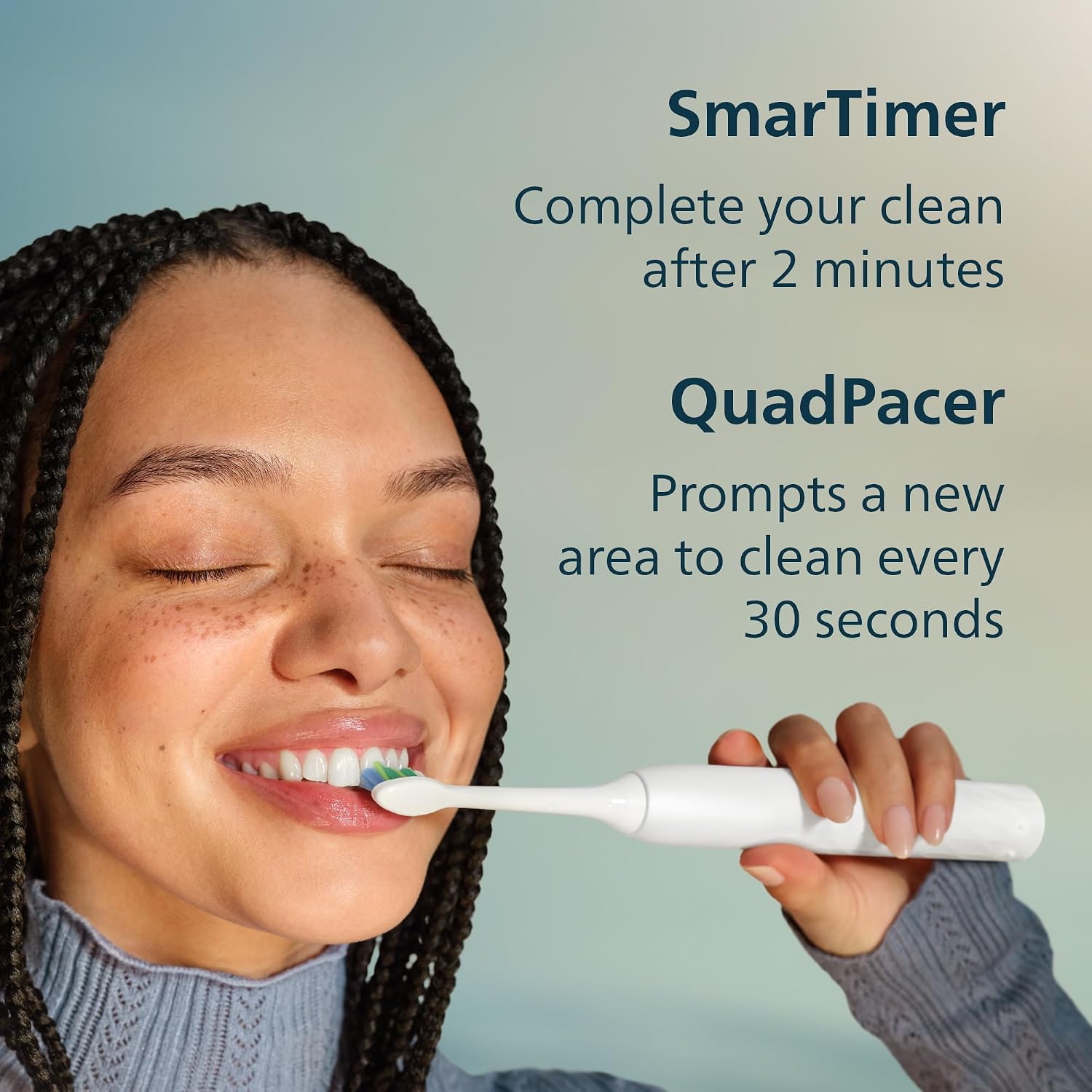 Philips Sonicare 1100 Rechargeable Electric Toothbrush, 1 Brush Head, White