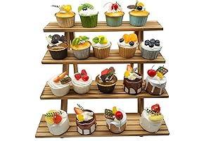 SOYOKAZE Wooden Display 4-Tier Plant Stand