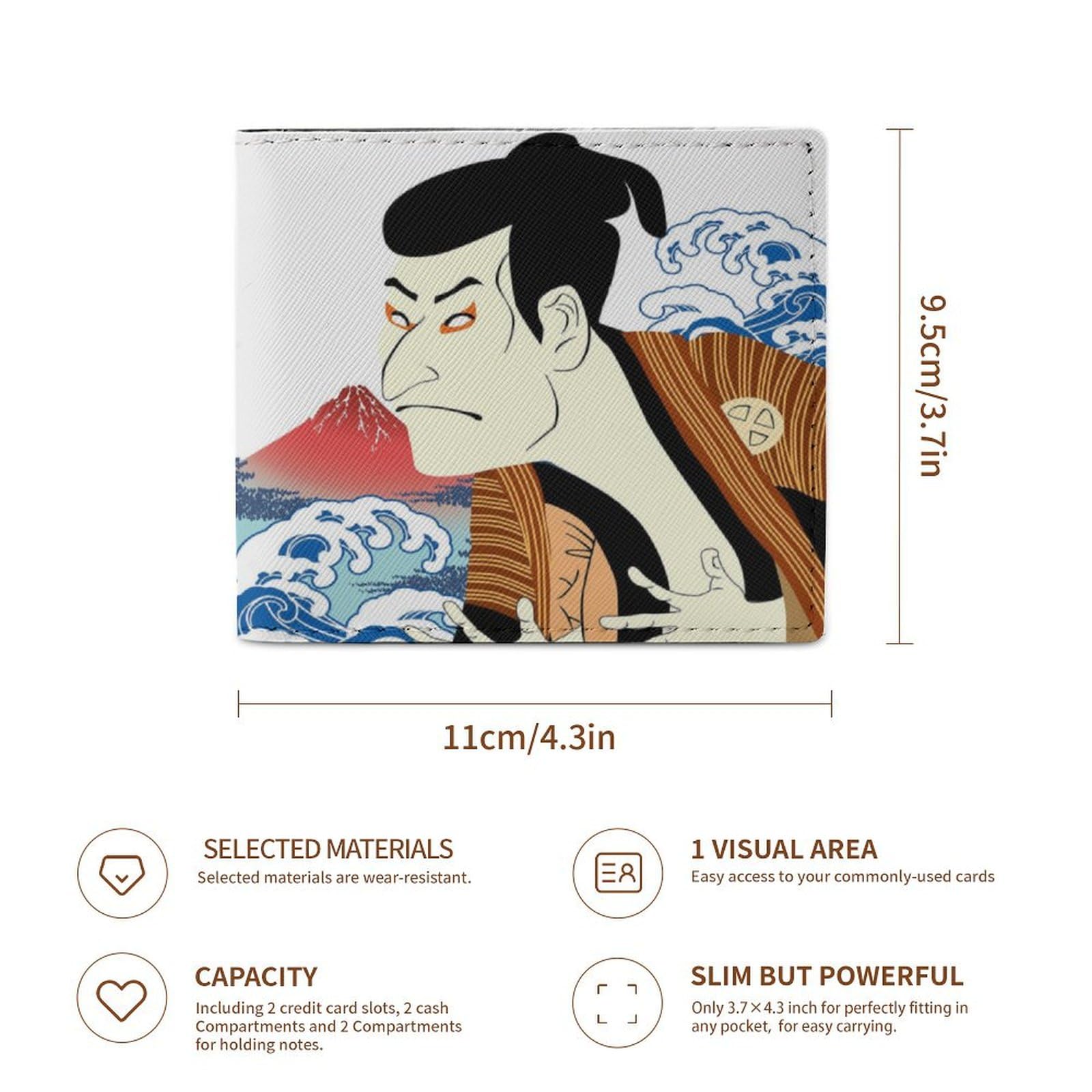 Amazon.co.jp: 二つ折り財布 和柄 歌舞伎 和風 富士山 浮世絵 写楽