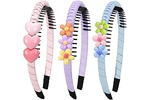 Colorful Heart Flower Headbands for Kids