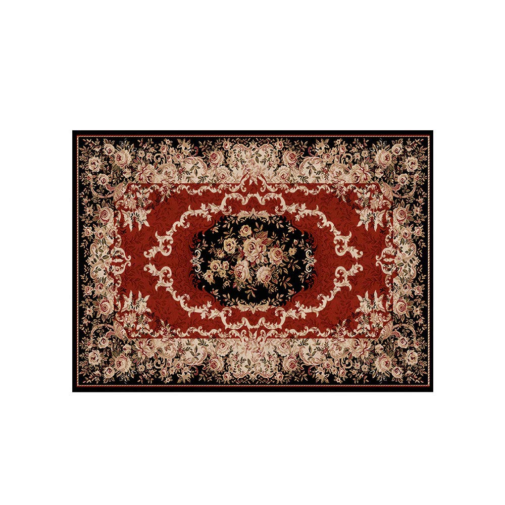 Front Door Mat, European Style Check Rugs, Rubber Non Slip Backing Door Mats, Washable Carpet for Outdoor Front Porch/Kitchen/Bedroom/Entryway - 19.7×31.5in (Red A)