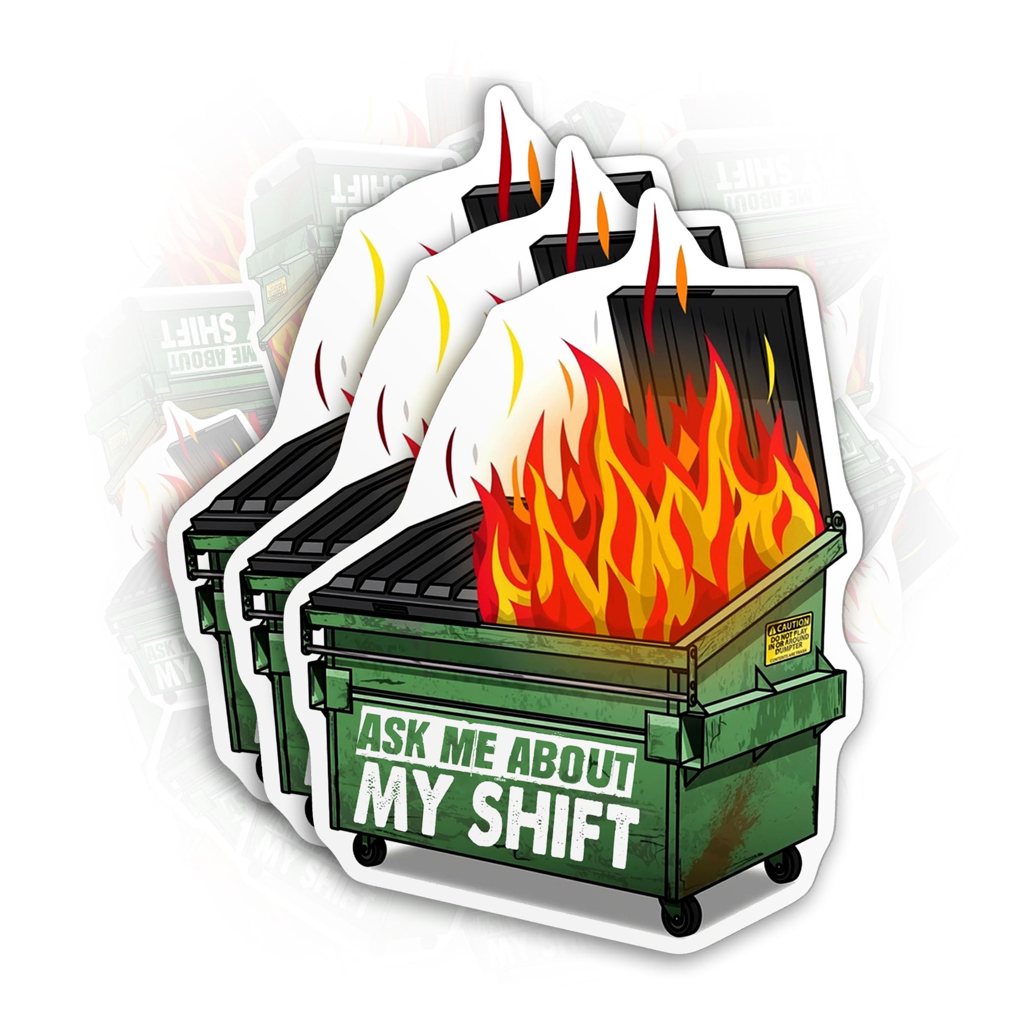 314PI (3pcs) I'm Fine This is Fine Everything is Fine Sticker, Funny Dumpster Fire Sticker