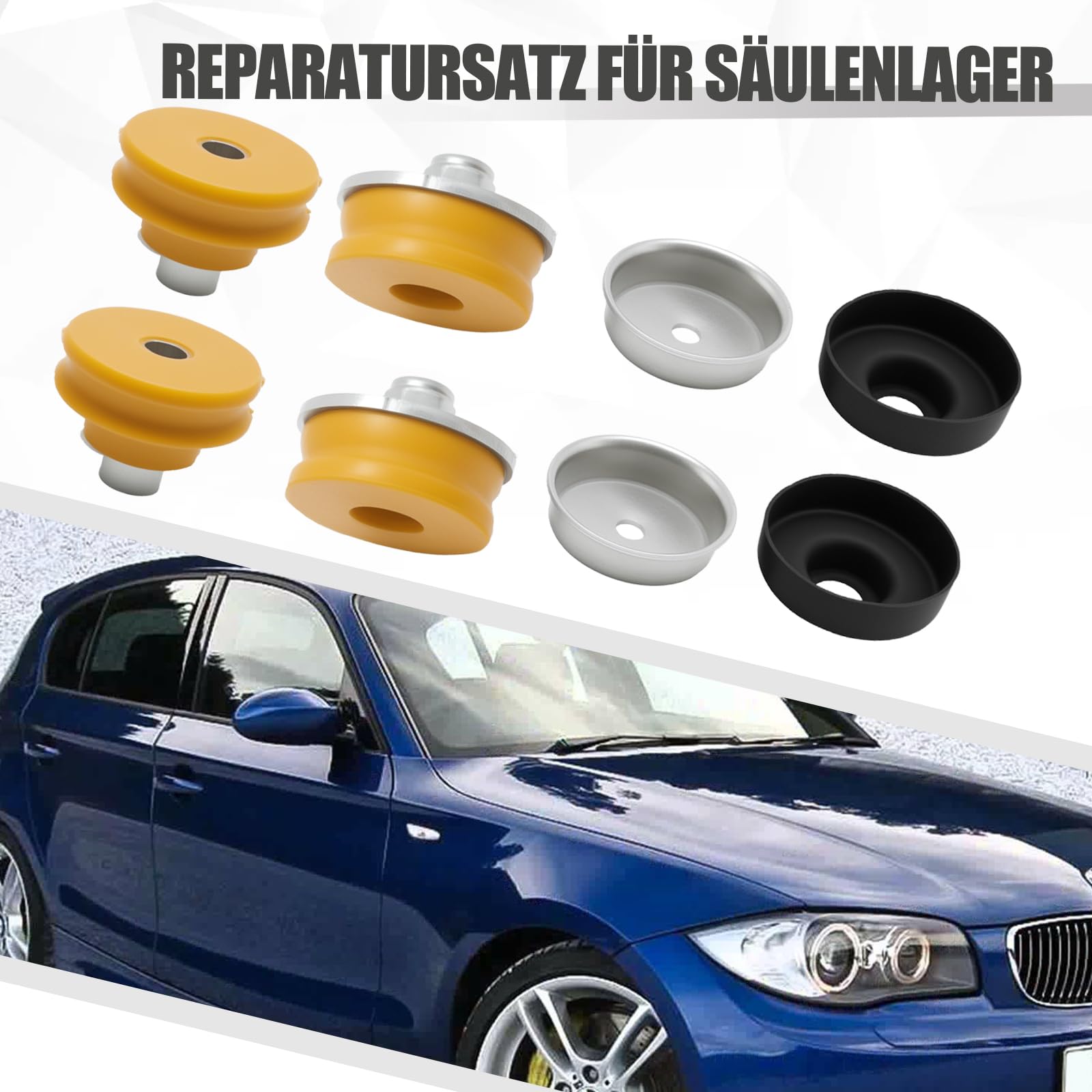 Hoypeyfiy 33506767010 - Kit di riparazione ammortizzatori per asse posteriore sinistro e destro, ricambio per BMW Serie 1 3 X1 E81 E82 E84 E87 E88 E90 E91 E92 E93