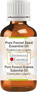 Greenwood Essential Pure Fennel Seed Essential Oil (Foeniculum vulgare) Steam Distilled 15ml (0.50 oz)