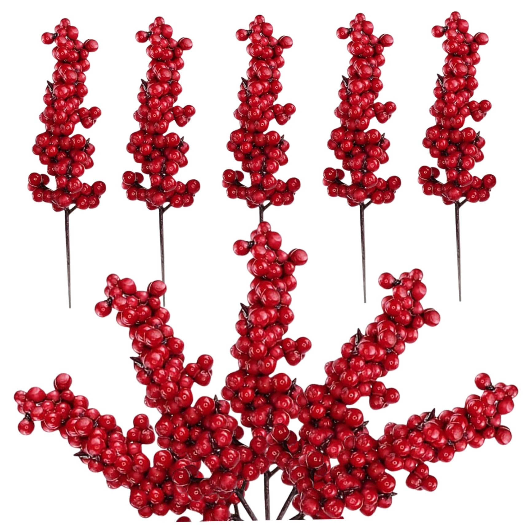 Pics de baies rouges de Noël 20cm lot de 10 tiges de simulation pour décorations