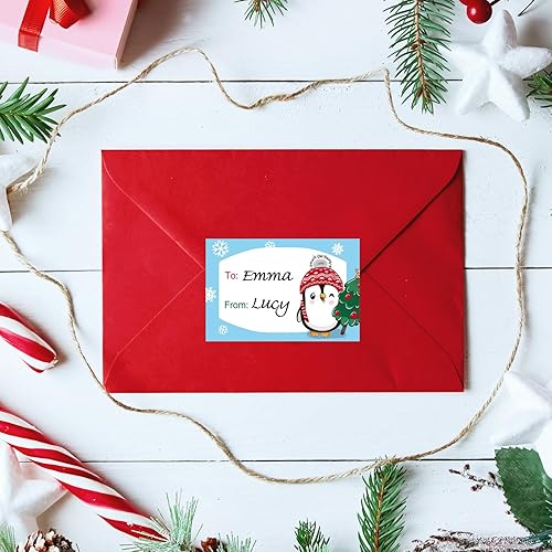 Vista 19 de Containlol 240 etiquetas autoadhesivas para nombre, etiquetas adhesivas de Halloween para regalos de fiesta de Halloween, envoltura de regalos