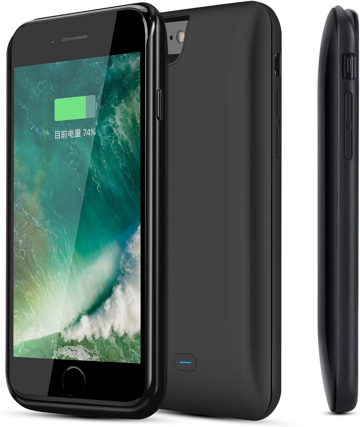 RUNSY iPhone 6S Plus / 6 Plus Battery Case, 7500mAh Rechargeable Extended Battery Charging Case for iPhone 6S Plus / 6 Plus (5.5 inch), External Battery Charger Case, Backup Power Bank Case (Black)