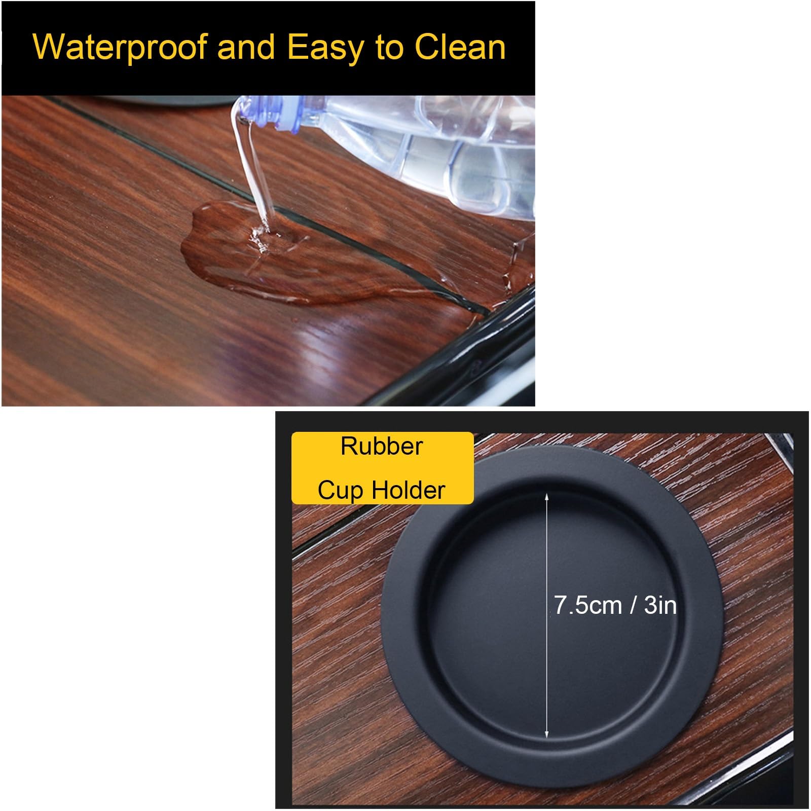 Car Seat Travel Tray, Travel Tray, Detachable and Portable, Suitable for Rear Seat Dining and Office Use, Compatible with Most Car Models(Orange)