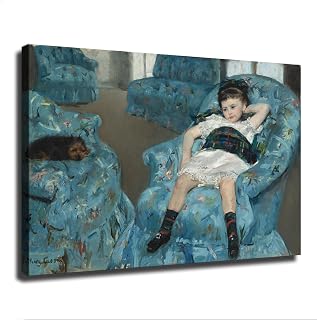 Little Girl in A Blue Armchair - Mary Cassatt Wall Art Poster Gifts Bedroom Prints Home Decor Hanging Picture Canvas Painting Posters (08×12inch_Unframed)