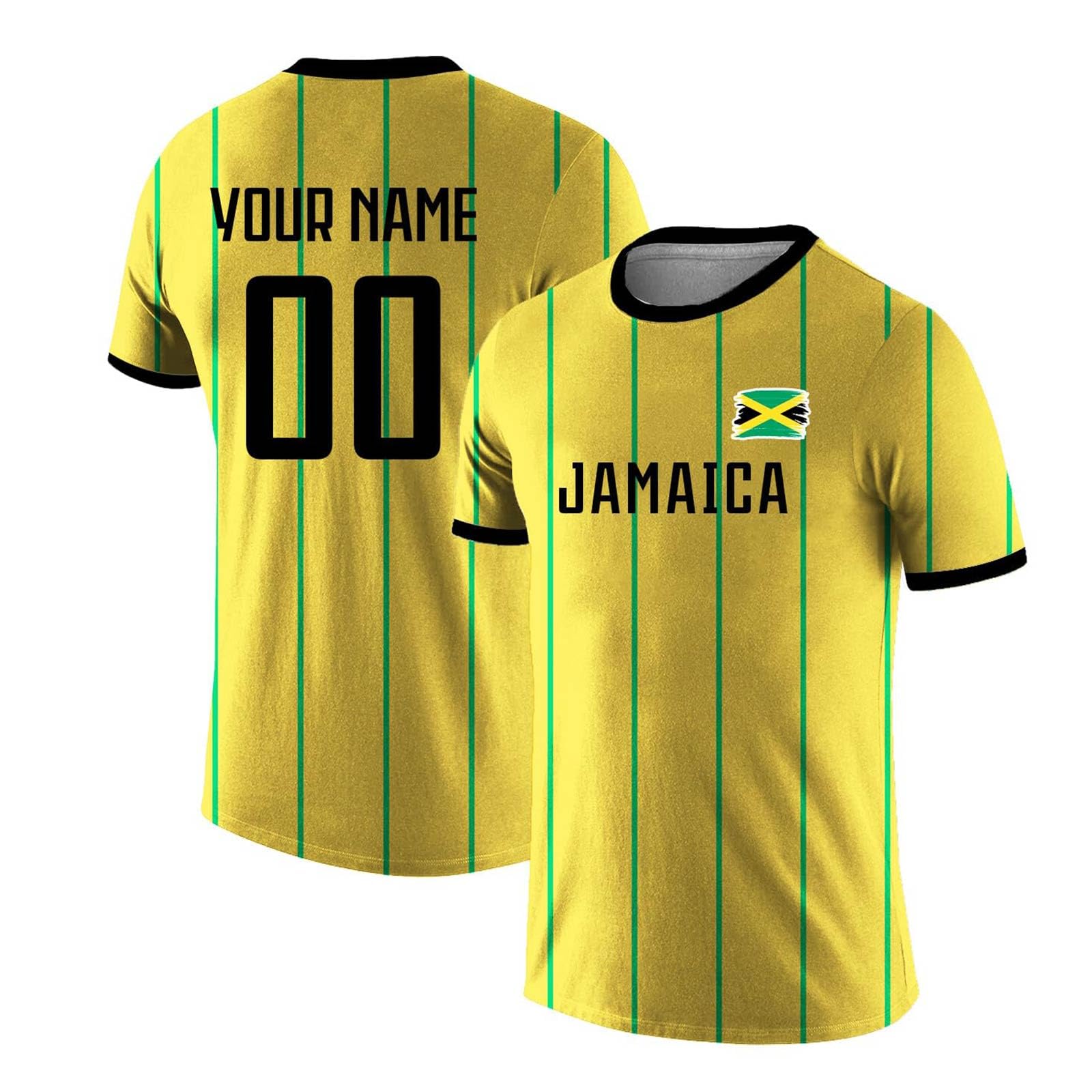 Custom Jamaica World Cup 2026 Football Shirt Personalised Name Number Fan Top