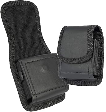 Case for Motorola RAZR 2026 Flip Phone, Nakedcellphone Vegan Leather Vertical Pouch [Belt Loop, Metal Clip, Magnetic Closure] for Moto RAZR Plus Ultra 2025/2024/2023 - Black