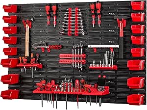 Storage System Wall Shelf 1152 X 780 Mm Tool Holders 51 Pieces Stacking Boxes Storage Shelves Extra Strong Wall Plates Expandable Workshop Shelf Storage Shelf Workshop Wall Shelf - View #8