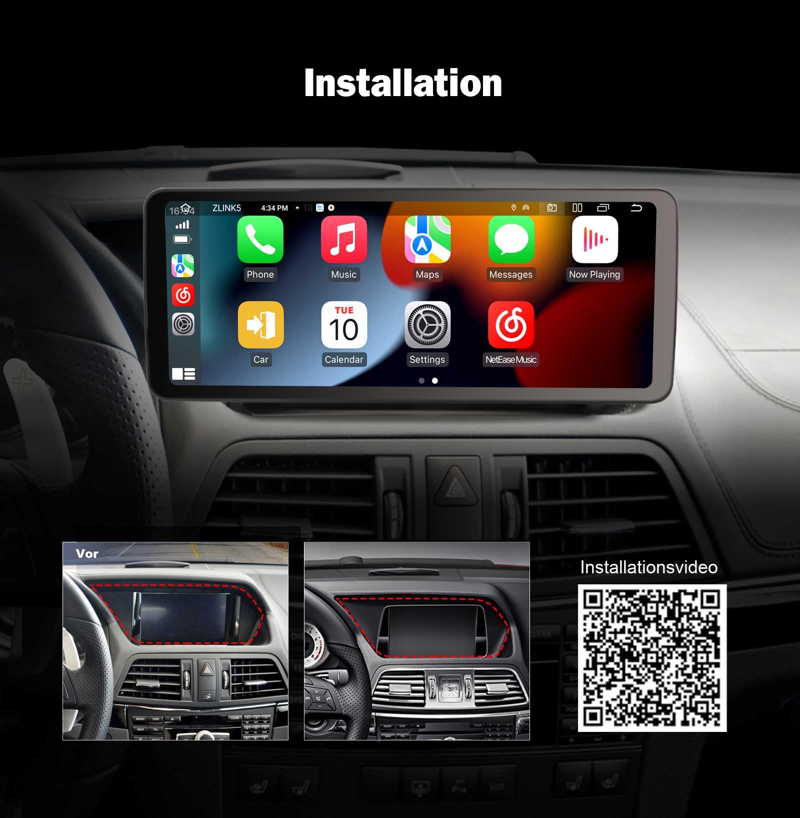 12,3" Qualcomm 8 Núcleo 8GB+128GB Android 16 Radio Coche Estéreo Navegador para Mercedes Benz E Clase W207 C207 A207 2009-2012 NTG 4.0 CarPlay Android Auto Dab+ WiFi 4G USB Bluetooth 5.1 CANbus COMAND