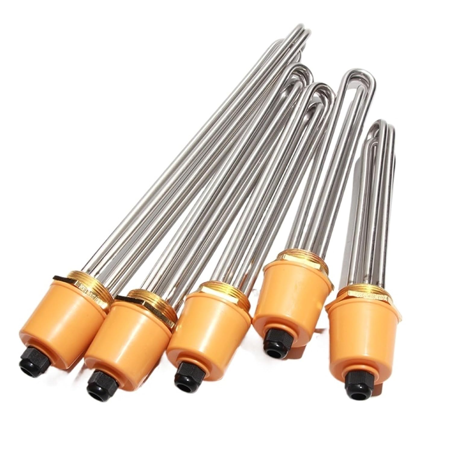 Electric Water Heater DN32 DN40 DN50 Immersion Heating Element SUS304 220V Tubular Booster 3KW 4.5KW 6KW 9KW 380V 12KW(DN32,110V,4.5KW 225mm)