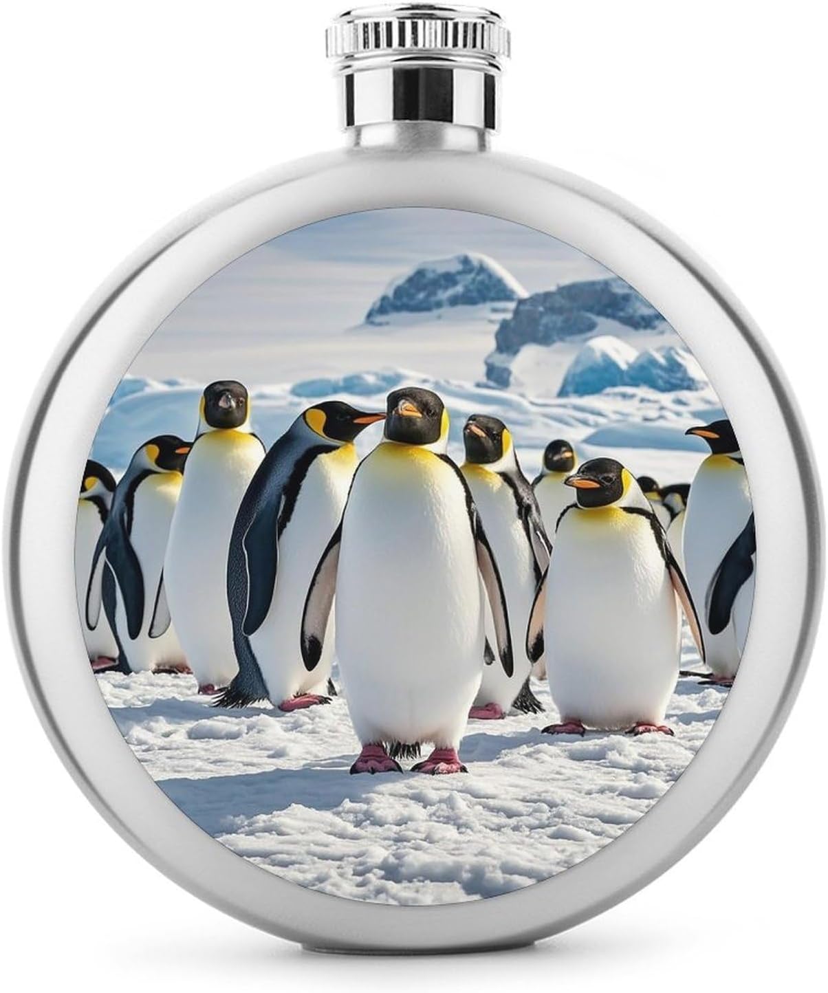 Cute Penguin Stainless Steel Flagon to 5 Oz with Screw Cap,Hip Flask for Men–Whiskey & Liquor Pocket Flask,Alcohol Flagon for Camping Drink Sports Outdoor Wine Bottle
