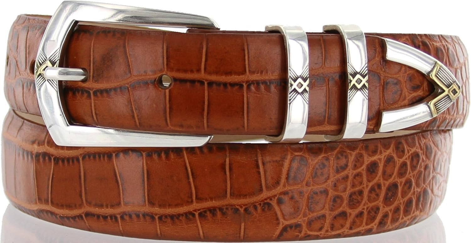 St.Marks Genuine Full-Grain Cowhide Leather Designer Dress Golf Belts for Men 1-1/8" Wide