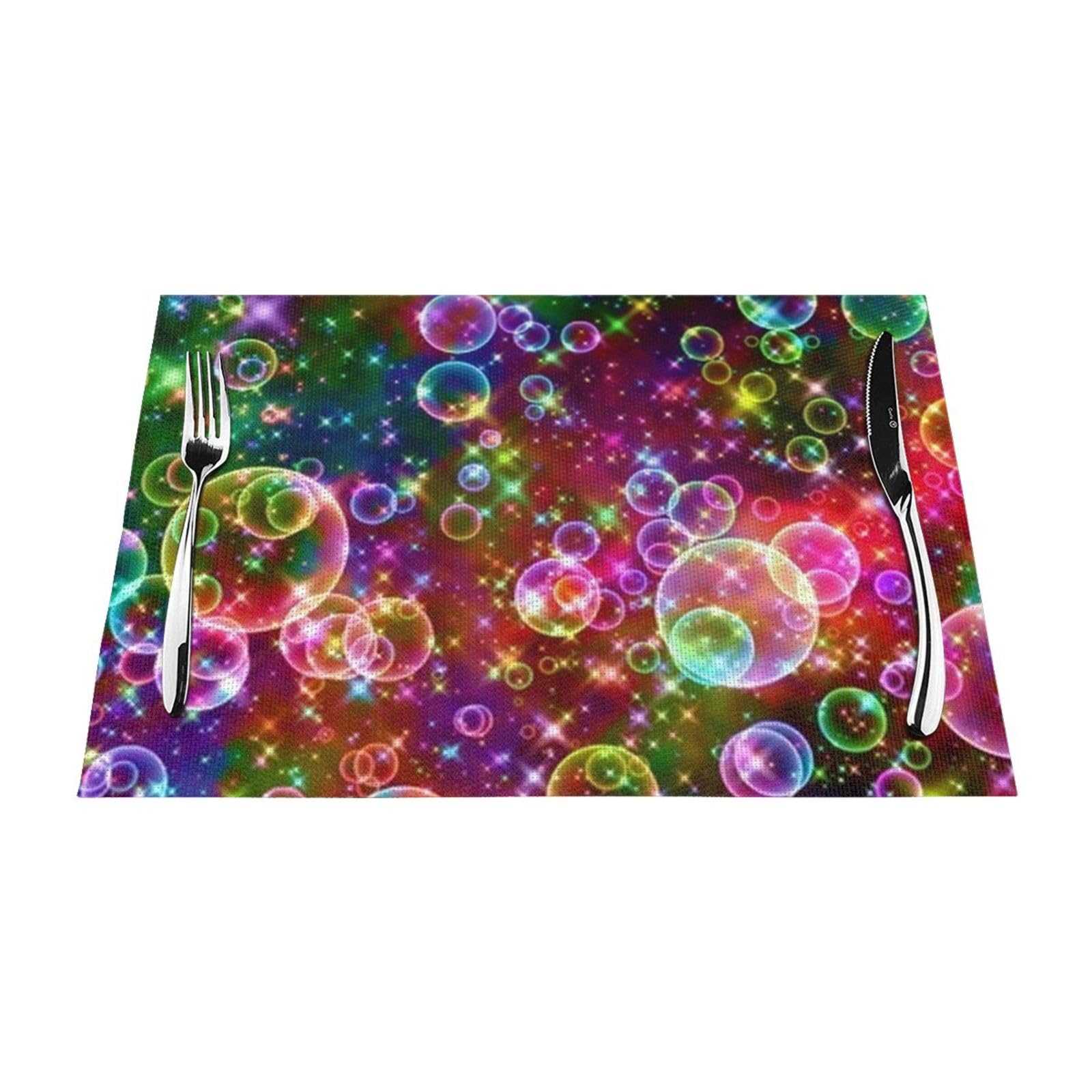 Set de table cuisine anti-chaleur et antidérapant lavable multicolore