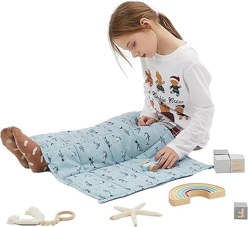 Miniatura 47 de HOSUKKO Manta con peso, manta pesada gris de 3 libras, manta transpirable (36 x 48 pulgadas, 3 libras)