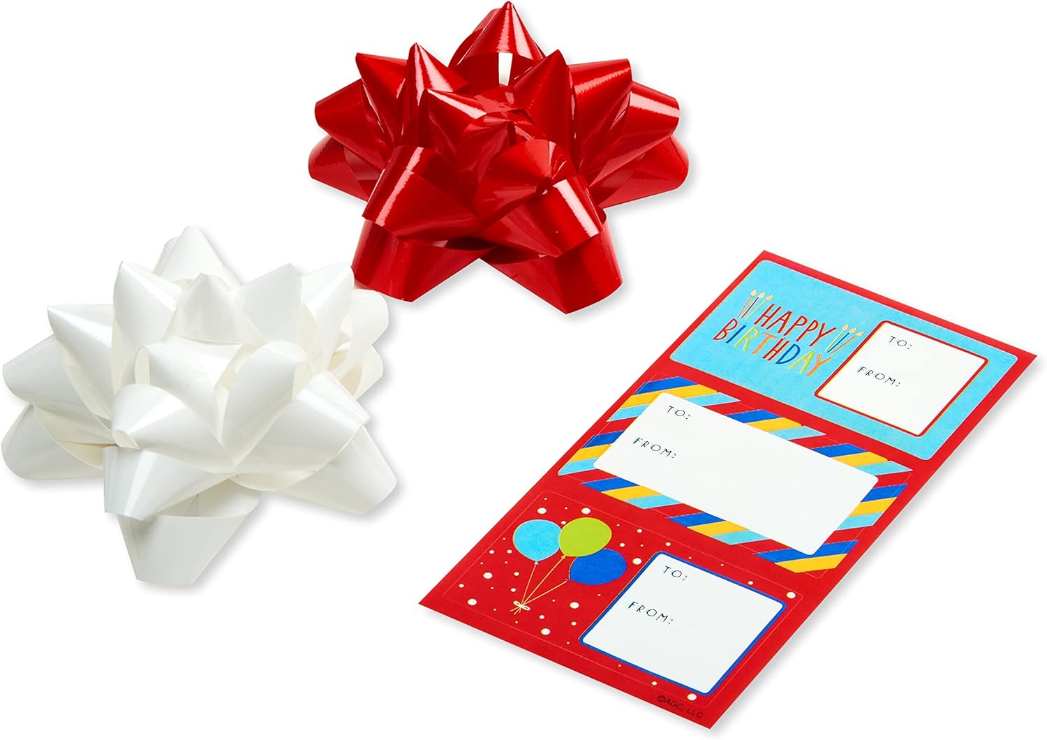 American Greetings Birthday Wrapping Paper Kit with Cut Lines, Bows and Gift Tags, Balloons, Candles, and Fireworks (7 Bows, 30 Gift Tags, 4 Rolls, 120 sq. ft)