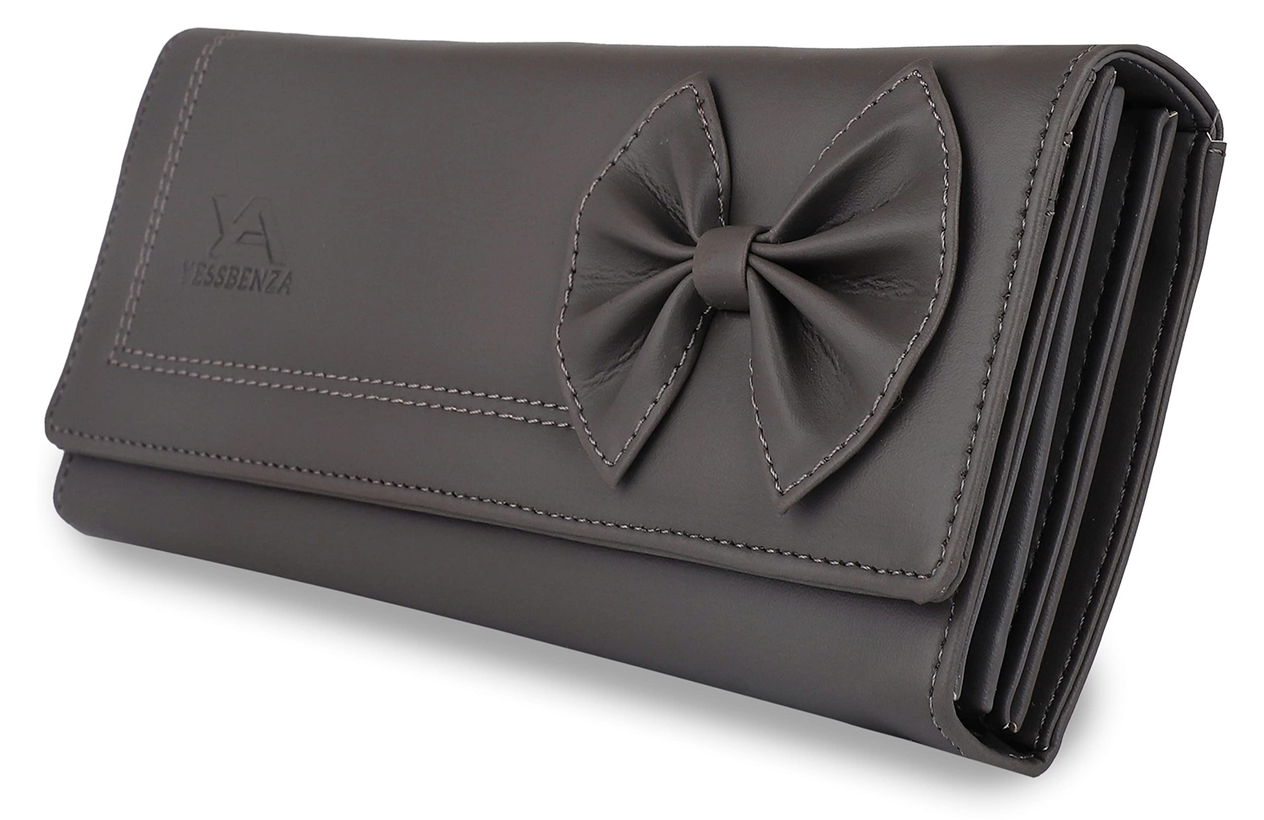 YESSBENZA Womens Elite Attractive Faux Leather Handbags Wallet Purse Clutch 6 Cards Slot YTFC-3709 C Grey (B0BN8LLMFG) Amazon Price History, Amazon Price Tracker