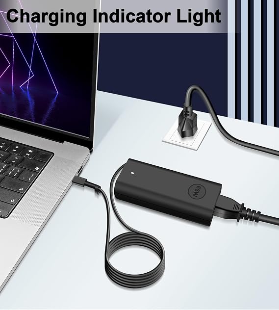 65W USB C Charger Compatible with Dell Latitude 5420 5430 5520 5530 5540 7320 7330 7340 7420 7430 Inspiron 14 7420 7425 16 7620 Chromebook 3100 HA65NM190 LA65NM190 Laptop Charger