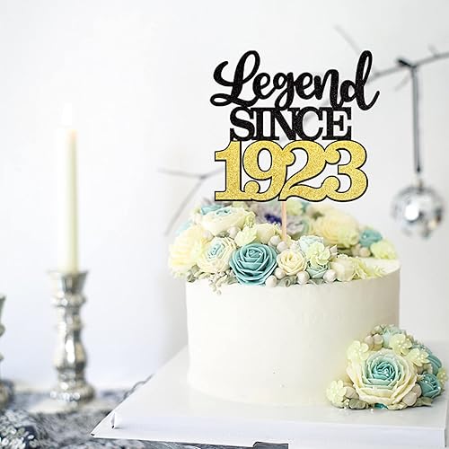 Miniatura 6 de 1 pieza de decoración de pastel con purpurina de la leyenda desde 1978 con purpurina para 45 años, decoración de pasteles de 45 años, decoración de