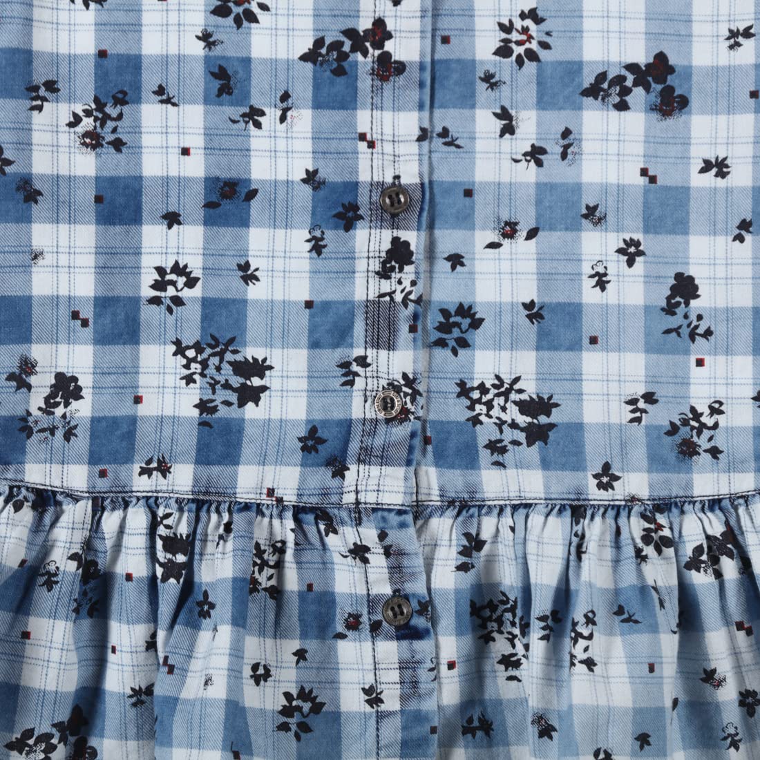 Gini & Jony Girls Blue Woven Top 9-10 Years 1
