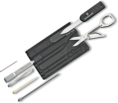 Victorinox Swiss Card Classic, All 3 Colors, Swiss Army Knife Multi-Function Stationery Scissors with Ballpoint Pen, Swiss-Made Multi-Tool with 10 Functions, Design Award-Winning, Compact, Small Size