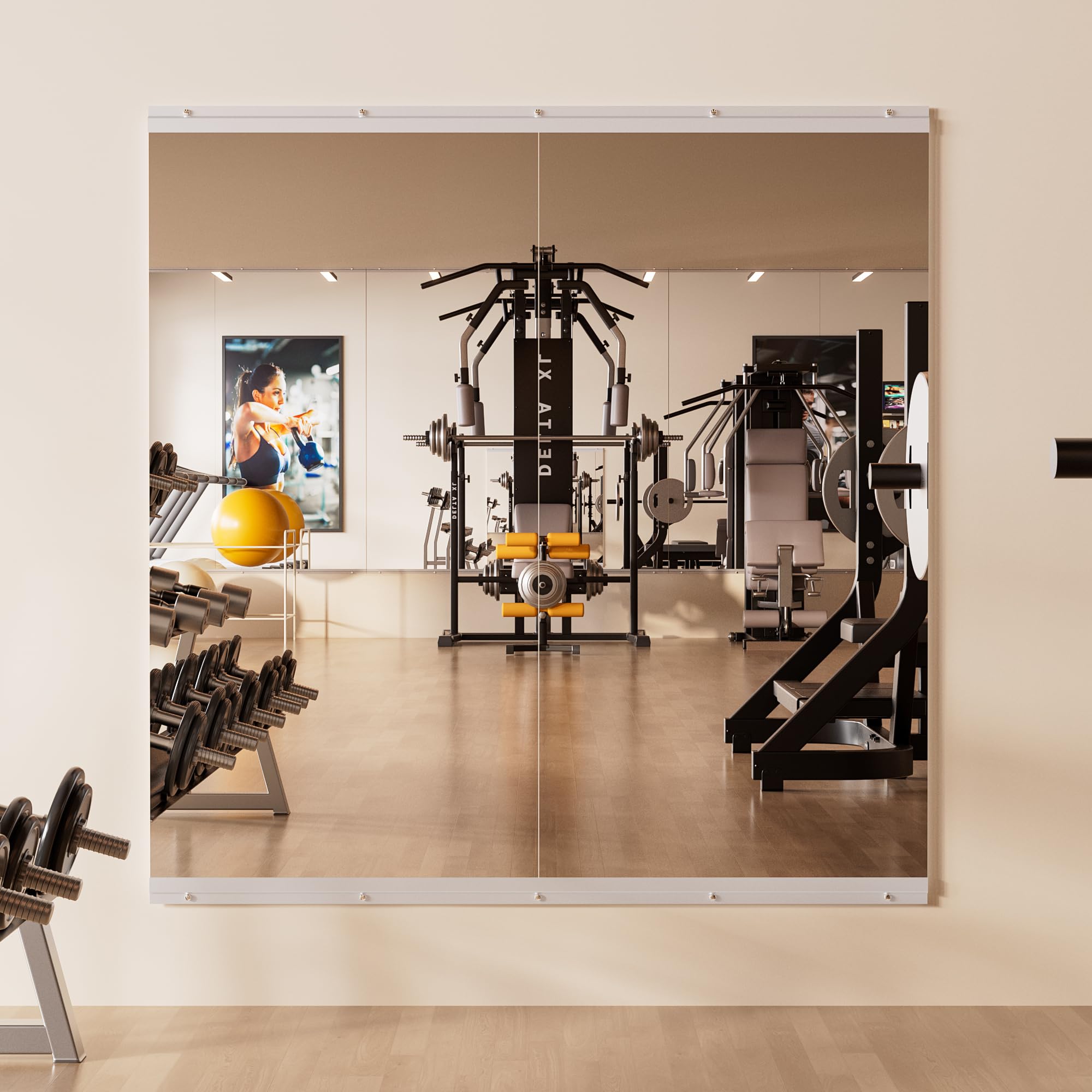 Keonjinn Gym Mirrors for Home Gym 120x60cm -2 Pcs Large Mirror Full Length