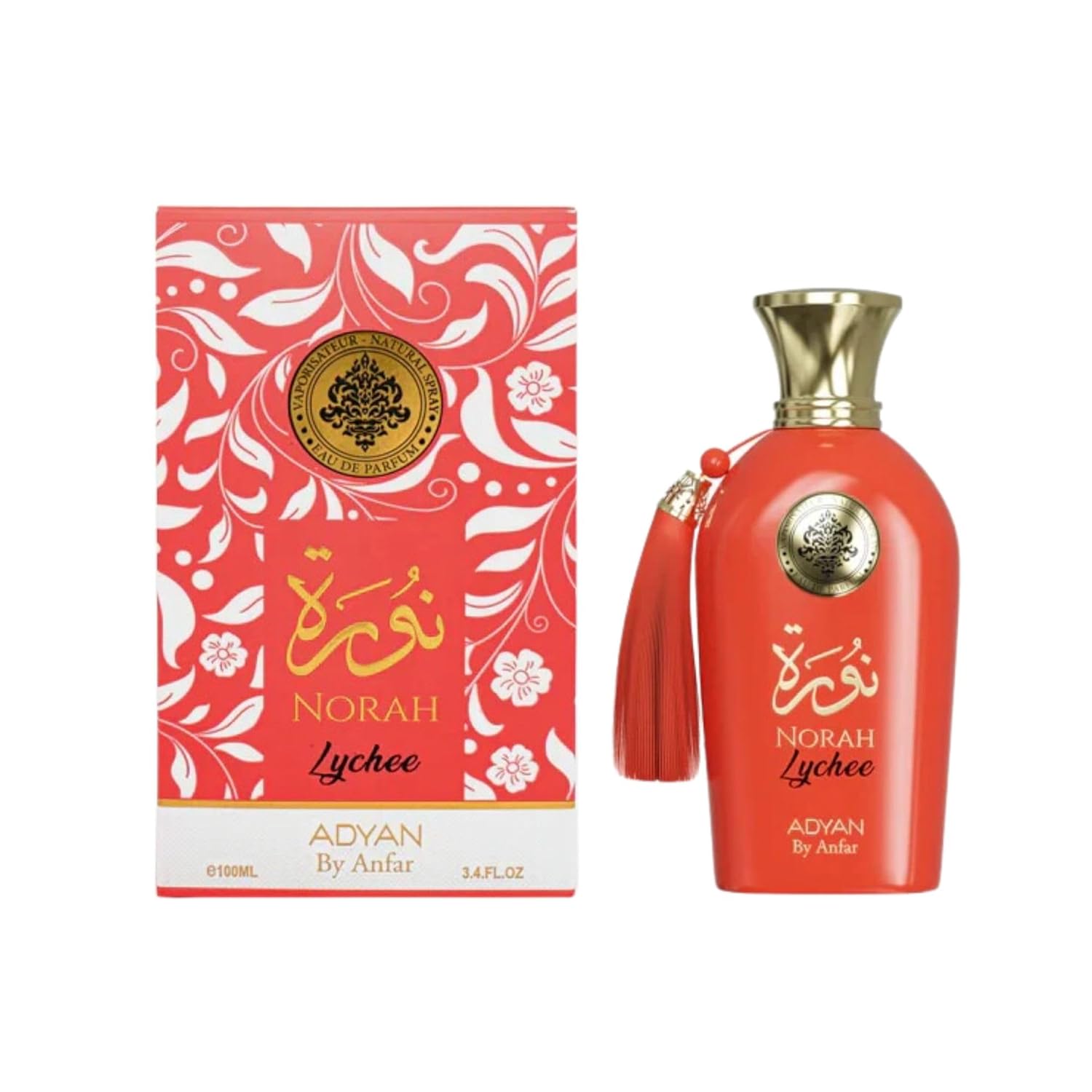 Adyan Norah Lychee Eau De Parfum For Women 100Ml 3.4Oz - Original Fragrance From Dubai with notes of Lychee Black Currant, Red Apple