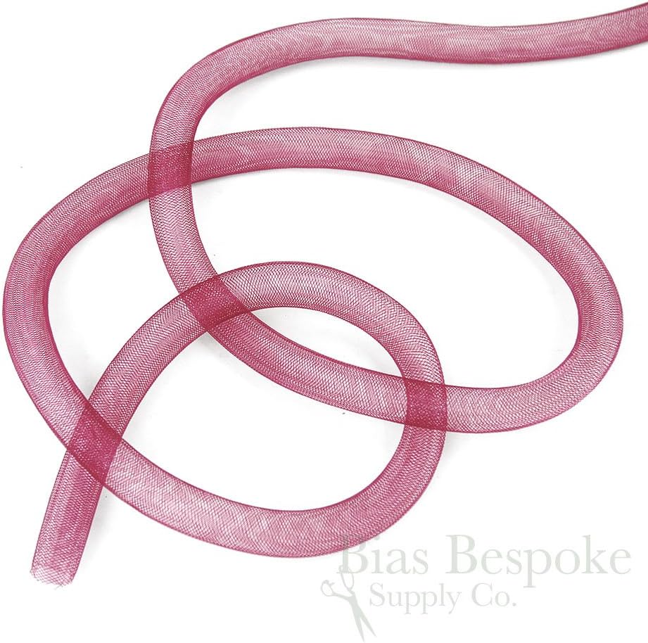 25 Yards of 15mm Tubular Horsehair Trim, Dark Red