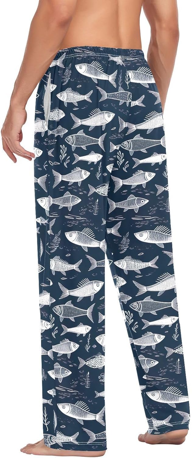 Men's Pajama Pants with Pockets,Cotton Sleep Lounge Pant Men Pajama Bottoms