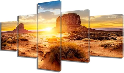 Vista 321 de Paisaje de 5 piezas pintura sobre lienzo