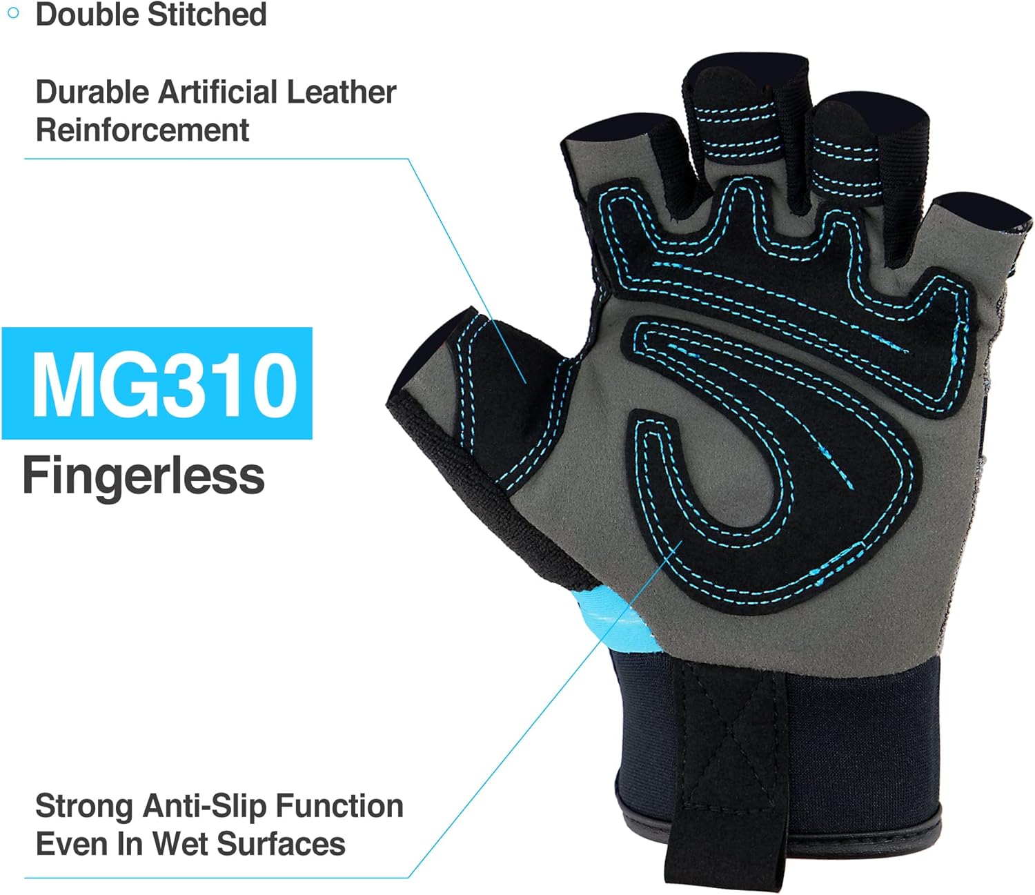 DEX FIT MG310 Mechanic Fingerless Gloves, Durable Jamaica Ubuy