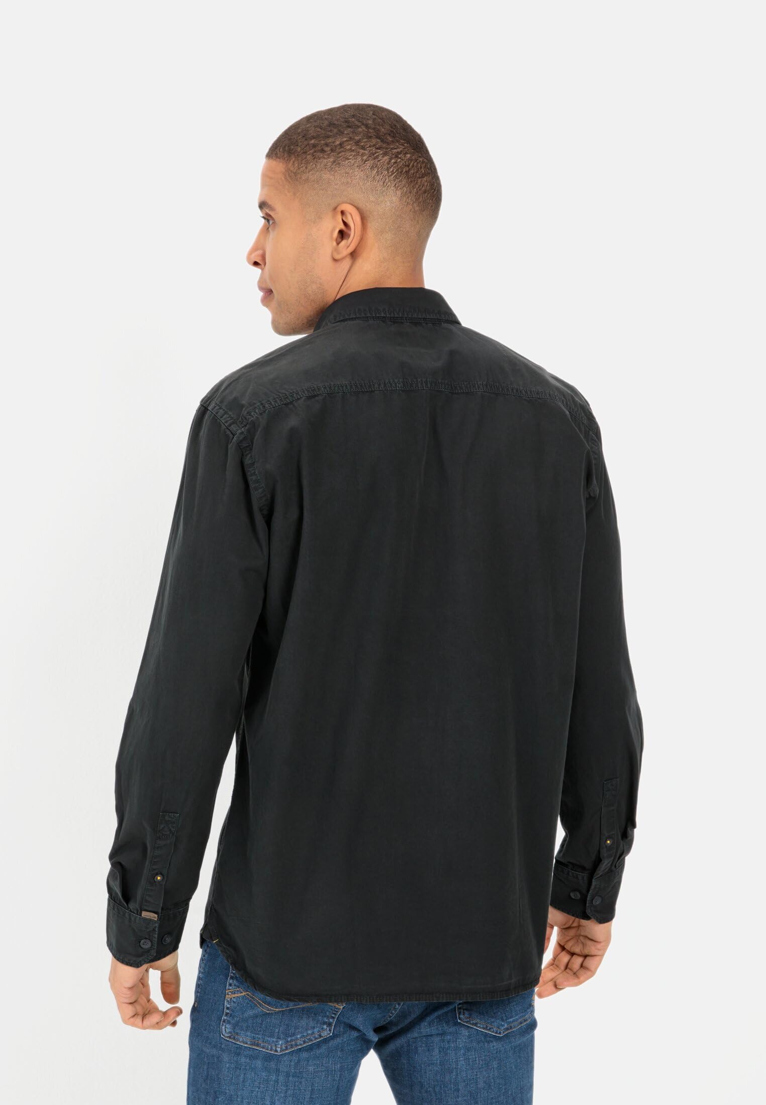 camel active Herren Langarmhemd aus Baumwolle