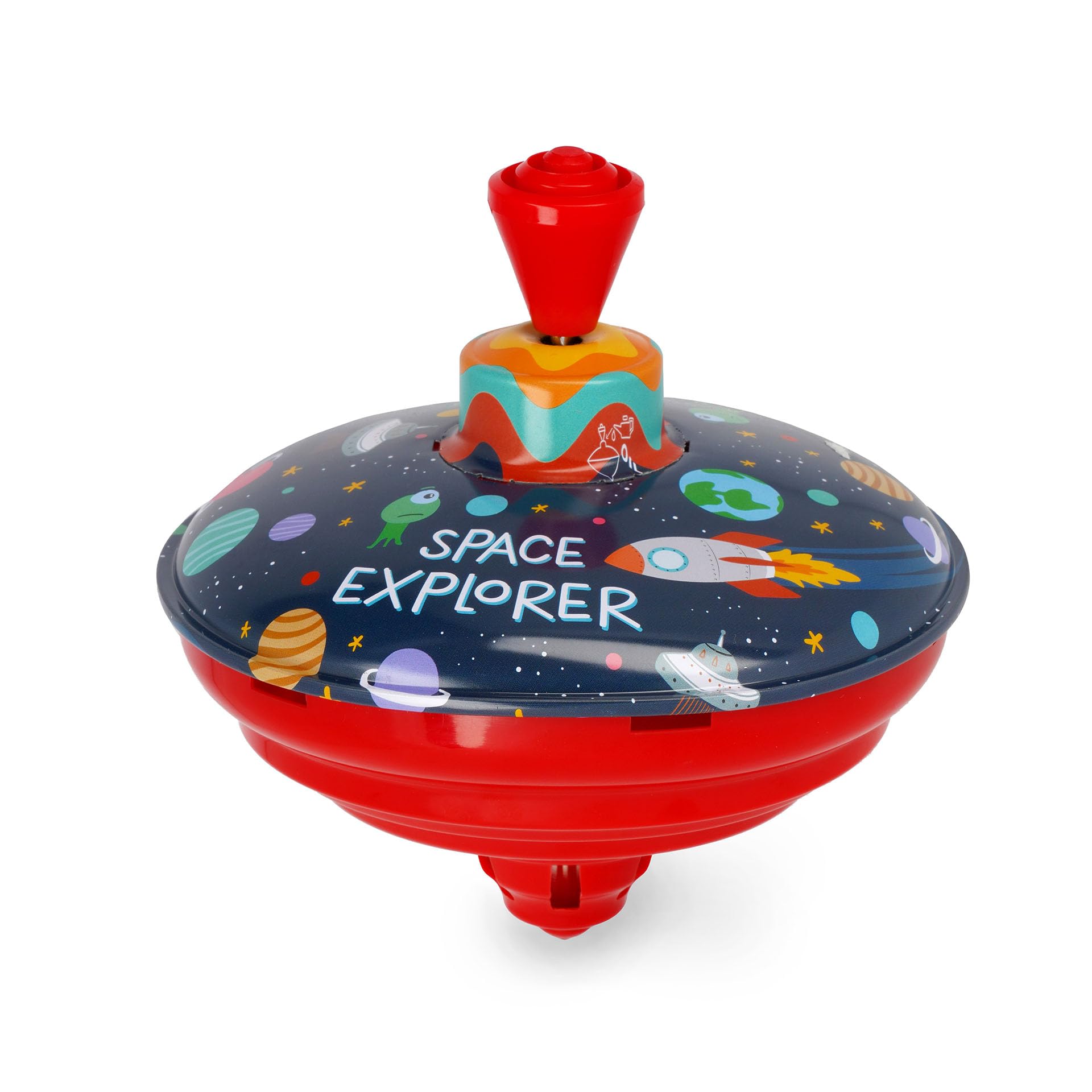 Legami - Spin Me Round Spinning Top Spinning Top Mini Spinning Top Space Explorer Theme Spaceship Universe Gadget Birthday Gift Kids Game Diameter 13 cm
