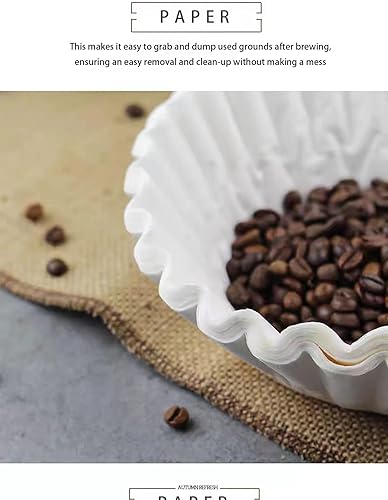 Miniatura 5 de Filtros de café comercial de 12 tazas, filtros de café grandes, calidad premium, (9 ¾ pulgadas x 4 ¼ pulgadas), filtros totalmente naturales,