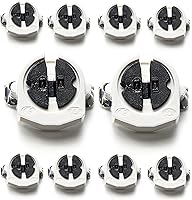 Vista 4 de Othmro Enchufes de luz, 10 unids T5 sostenedor, 2A PC de plástico AC 500 V 100 grados de luz fluorescente, F288A Base de una sola cabeza lápida