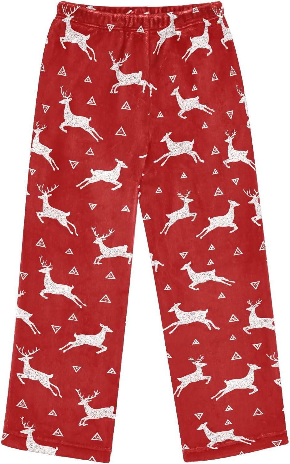 White Deer Silhouettes Boys Pants for Kids Fleece Bottoms Long Jogger Pants Trousers with Pockets Size 6-14Y