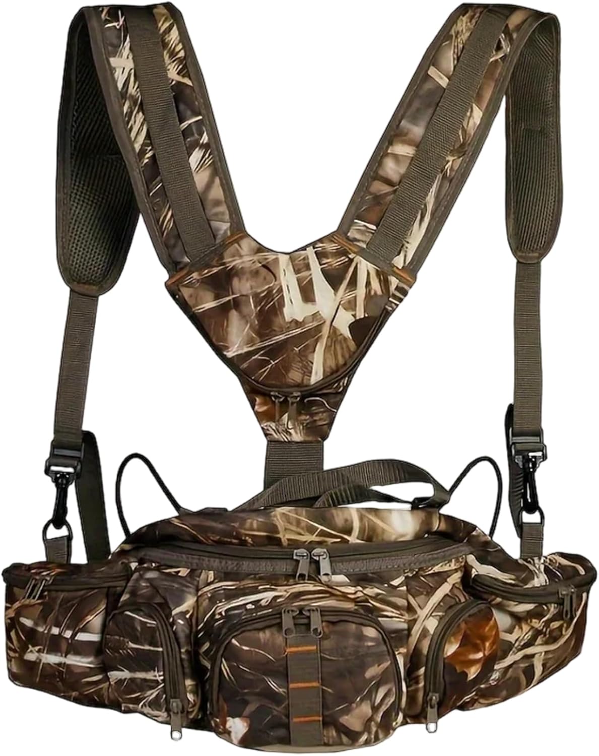 Hunting Fanny Pack for Men, Removable Shoulder Strap Hunting Waist Pack with Multiple Pockets Hunter Backpack for Outdoor Activities