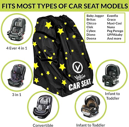 Miniatura 5 de Bolsas de asiento de coche para viajes aéreos, Bolsa de viaje para asiento de automóvil para avión, Bolsa de control de puerta de asiento de