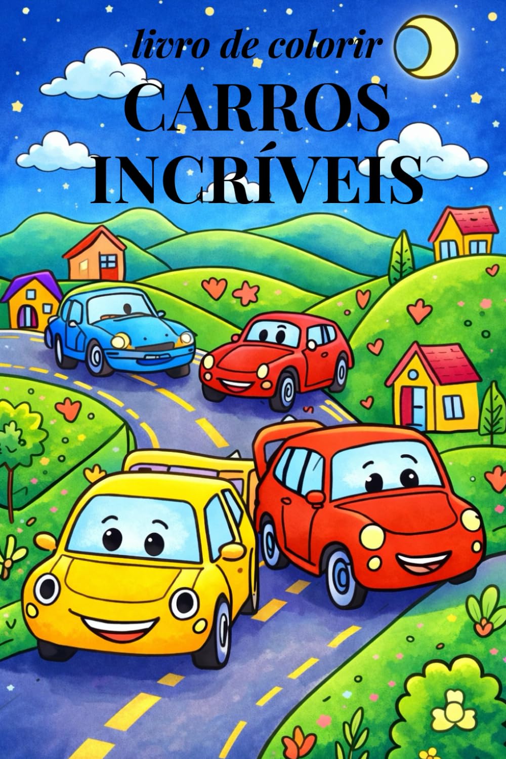 livro de colorir - carros incríveis: esportivos clássicos e modernos para crianças, jovens e adultos