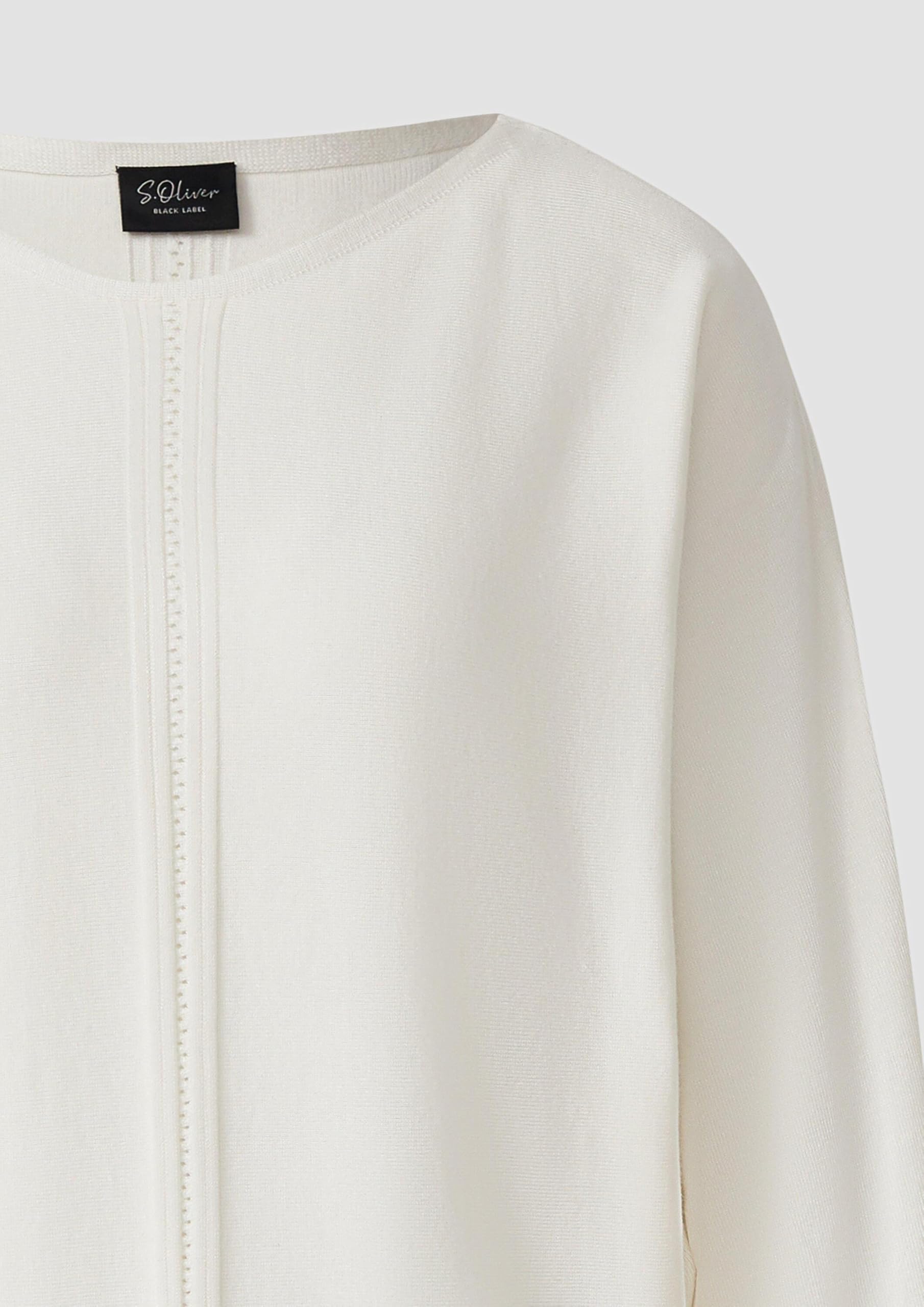 s.Oliver Black Label Damen 2172871 Pullover Langarm mit Ajour-Details