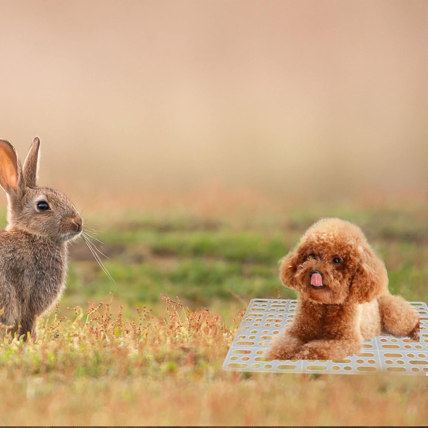 Yardwe 6pcs Cage Mats Transparent Foot Pads for Guinea Pigs Easy to Install Prevent Pet Skin Injury Keep Cage for Animals