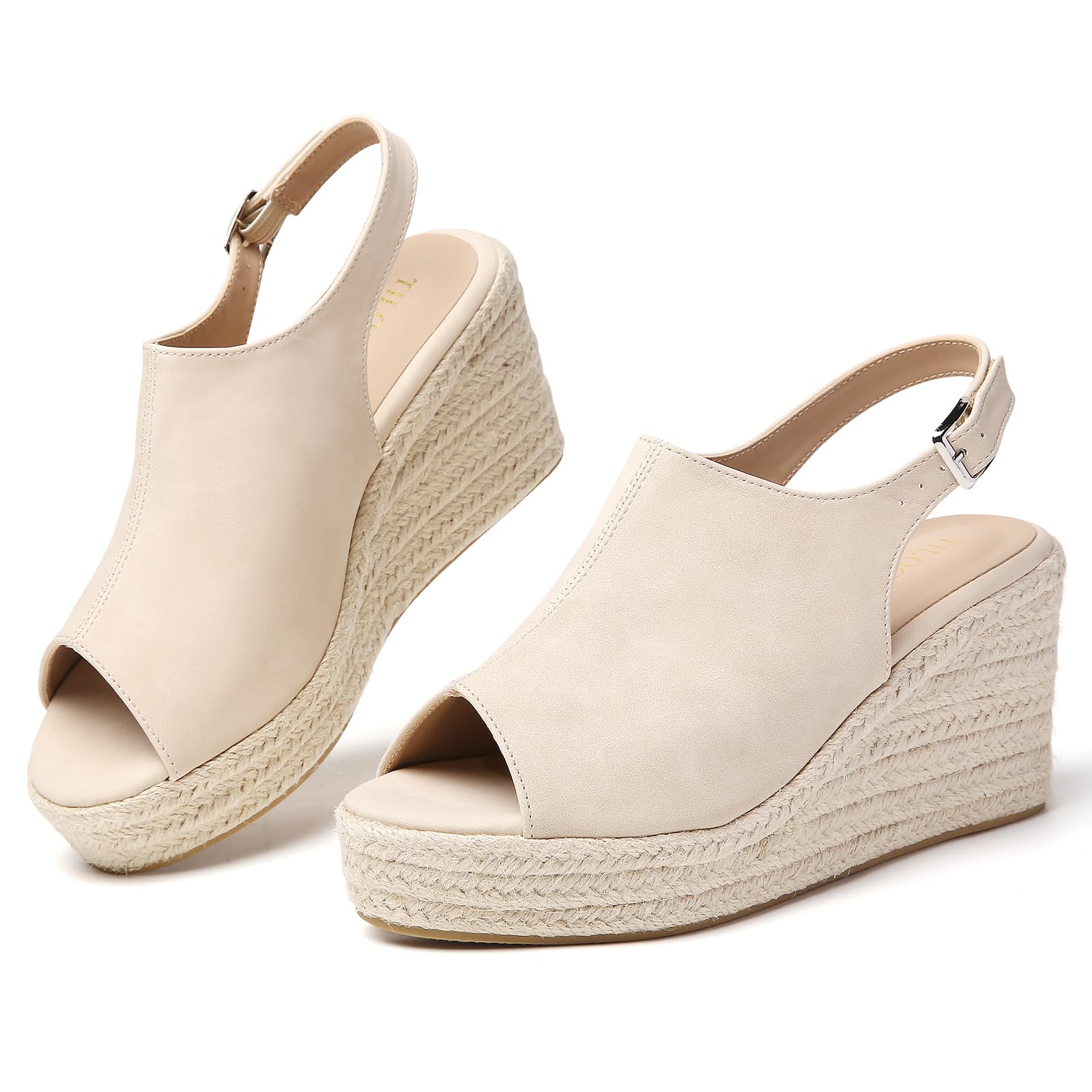 Tilocow Espadrilles Wedges for Women