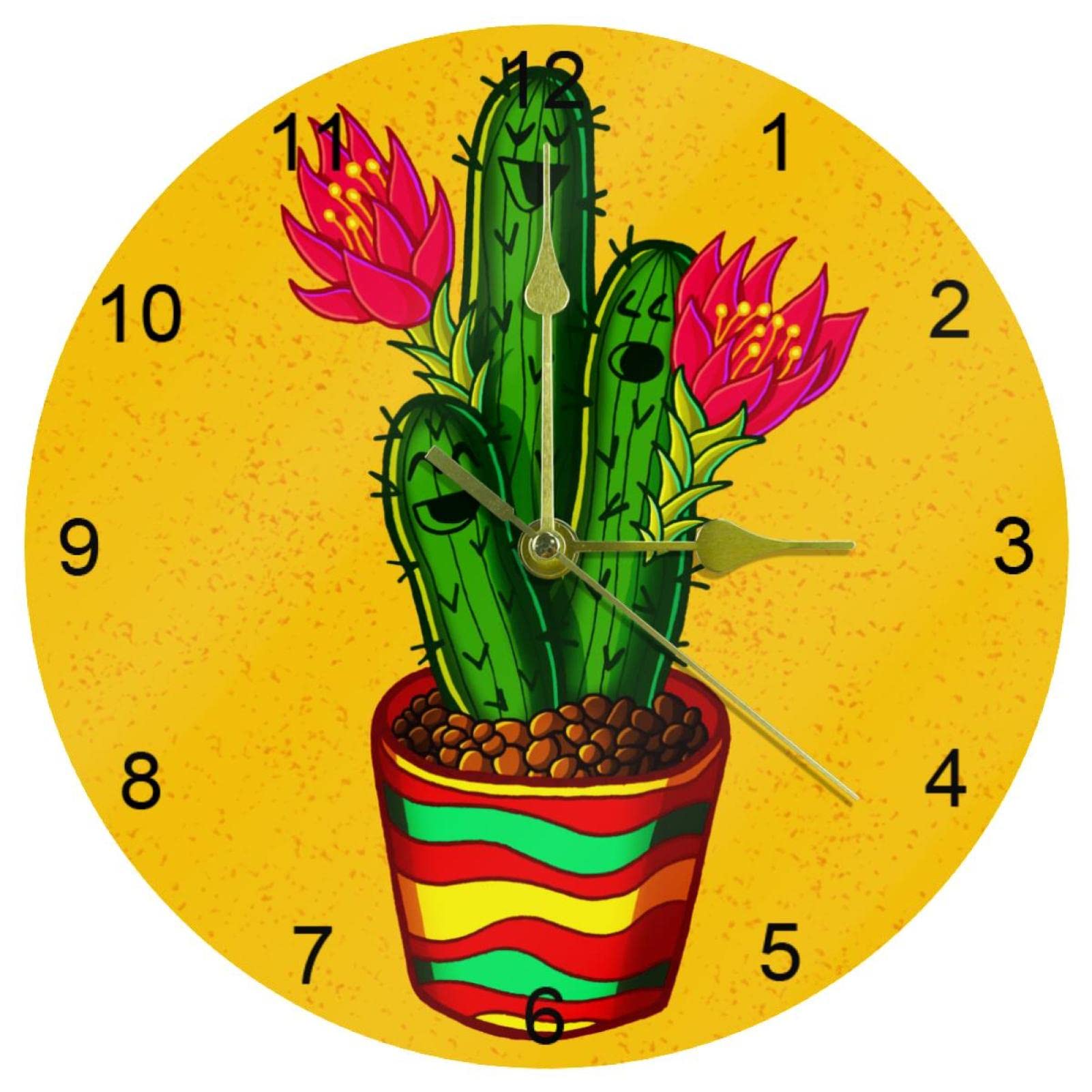 Horloge murale silencieuse sans tic-tac pour une cuisine zen et colorée