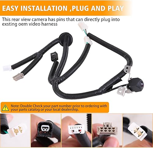 Miniatura 2 de 39530SZAA01 Cámara de visión trasera DC 12V Cámara de respaldo, cámaras de respaldo para vehículos compatibles con piloto sin gran angular 2012-2015