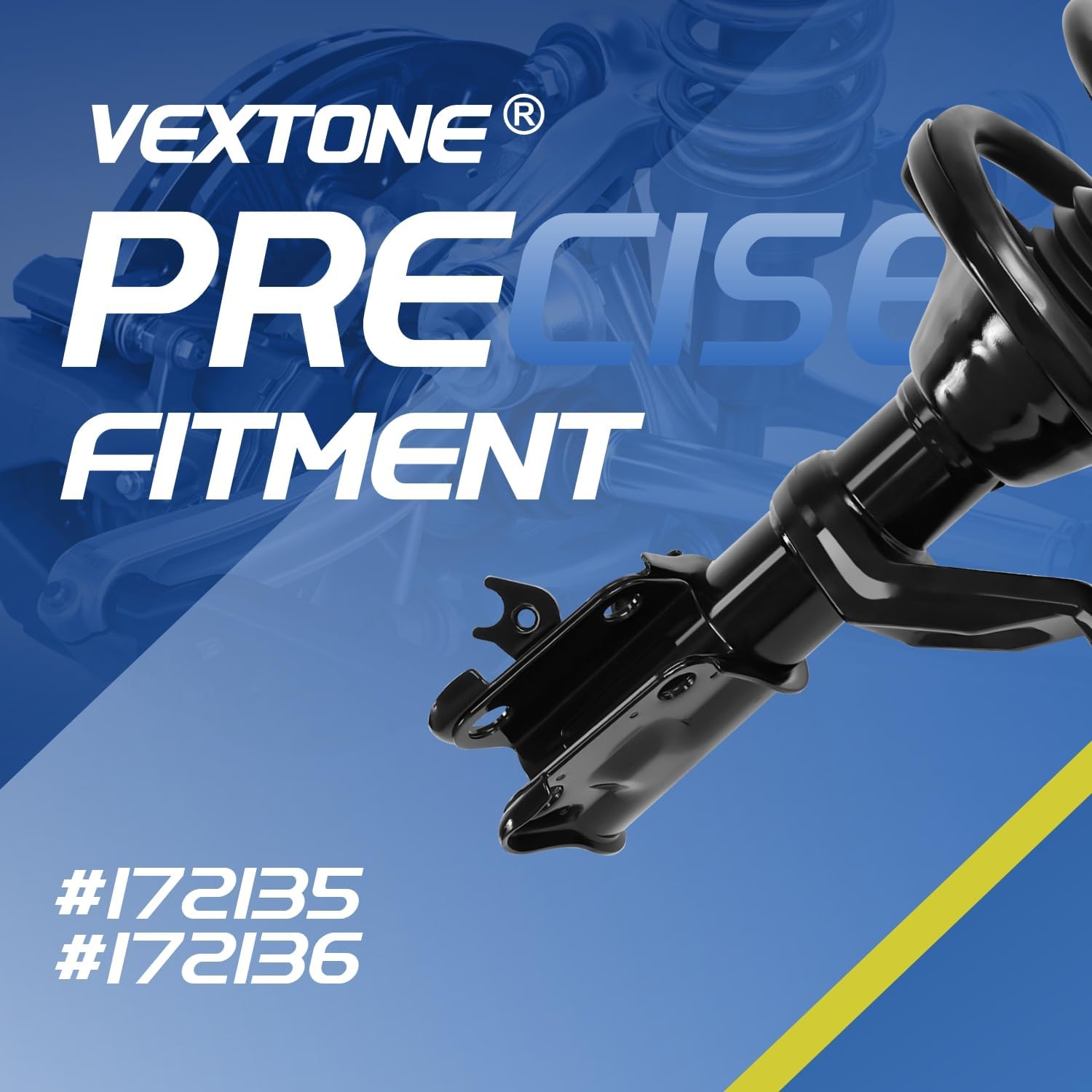 Vextone Front Pair Complete Struts Shock Absorber fit for 2003-2011 Honda Element (Excludes SC) - Replacement for 172136 172135 (Set of 2)